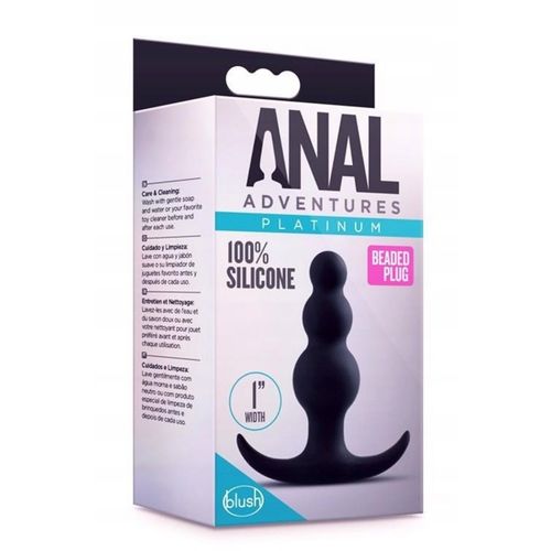 Anal Adventures Platinum Beaded Plug Black na Arena.pl