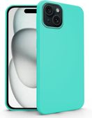 Etui iPhone 15 Plus turkusowe matowe smukłe silikon TPU case