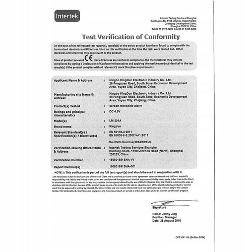 Bezprzewodowy czujnik gazu tlenku węgla czadu i dymu na baterię alarm na Arena.pl