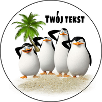 Opłatek na tort Król Lew Madagaskar Pingwiny Żyrafa Zwierzęta Tekst Gratis