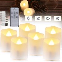 ZESTAW 6 ŚWIEC LED ŁADOWANE Z FUNKCJĄ TIMERA NA BOŻE NARODZENIE I HALLOWEEN