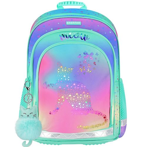 PLECAK SZKOLNY TORNISTER KLASA 1-3 Z KOTKIEM HOLO OMBRE KOT KOTEK KITTY na Arena.pl