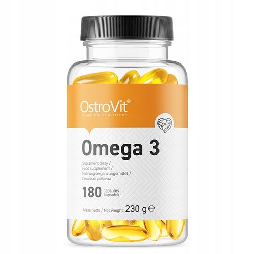 OstroVit Omega 3 180 kapsułek WITAMINY KWASY TŁUSZCZOWE na Arena.pl