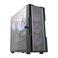 obudowa komputerowa darkflash dk431 mesh (czarna) + 4 wentylatory argb