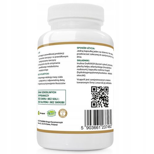 KELP JOD NATURALNY 325mcg +PREBIOTYK WEGE 120 KAPS na Arena.pl