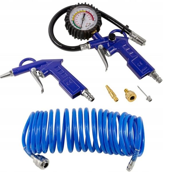 Pistolet z manometrem do pompowania kół 6el zdjęcie 1