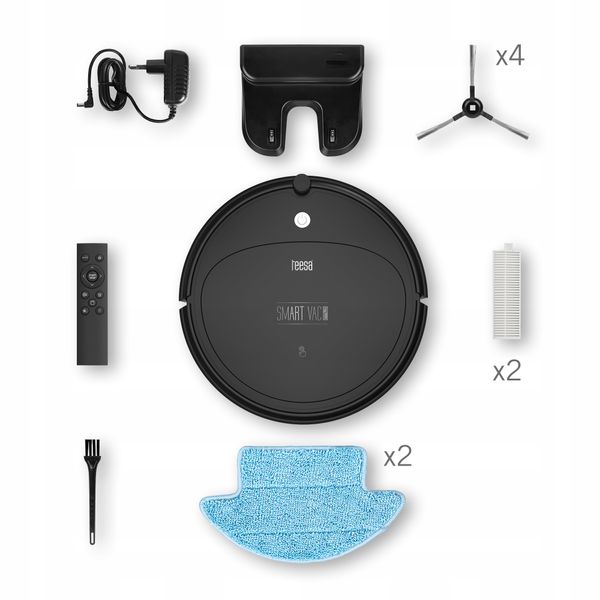 Robot sprzątający odkurzacz automatyczny SMART Teesa filtr HEPA pilot zdjęcie 10