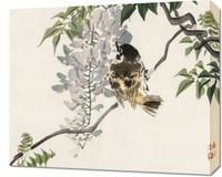 Obraz 60x50cm Sparrow on a Branch, Kōno Bairei Japoński Vintage do Salonu