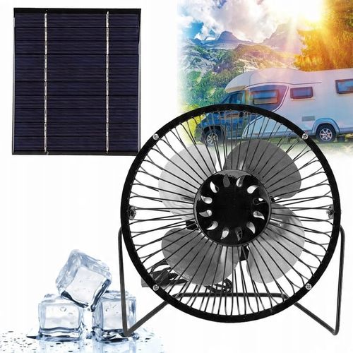 WENTYLATOR + PANEL SOLARNY SŁONECZNY 5W 6V Do kemping na Arena.pl