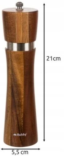 Młynek ręczny do soli i pieprzy DREWNIANY Ruhhy 2 sztuki na Arena.pl