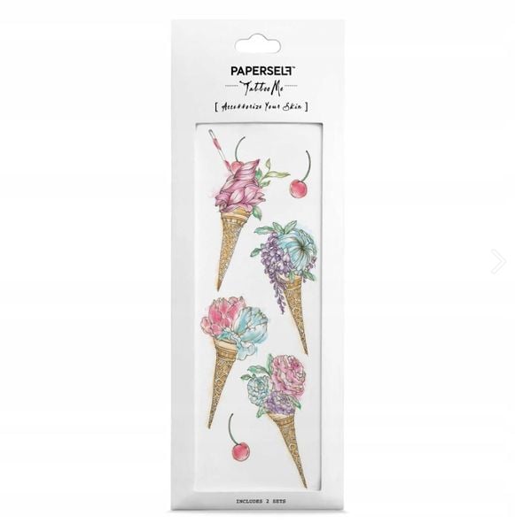Paperself tatuaż tattoo kolorowy jakość Ice Cream zdjęcie 1