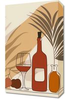 Obraz 30x50cm Winko przy Palmach