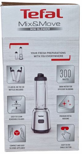 Blender Tefal BL15FD Smoothie MIX&MOVE 2x butelka 600ml na Arena.pl