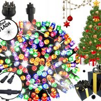 LAMPKI CHOINKOWE KOLOROWE 200 LED + FLASH