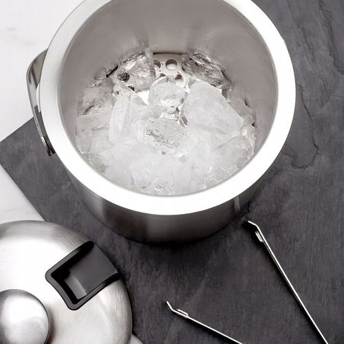 WIADERKO Pojemnik Stalowy na LÓD z Pokrywą 1,3 L COOLER do Lodu + na Arena.pl