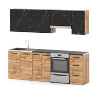 Kuchnia Pojemna Modułowa Z Blatem Mokka 2.4m Mała Wotan San Sebastian Wotan