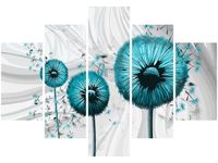 105CM 150CM OBRAZ 5 ELEM TURKUSOWE DMUCHAWCE 3 DRUK