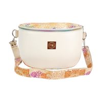 Biała Torebka Nerka Damska z Ekoskóry - Mandale