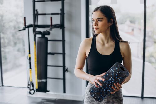 Wałek roler do masażu duoball piłka zestaw na Arena.pl