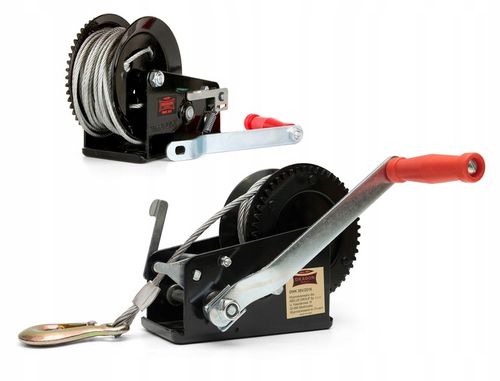 WYCIĄGARKA RĘCZNA KORBOWA LINOWA 1588kg WCIĄGARKA lebiodka przenośna DRAGON na Arena.pl