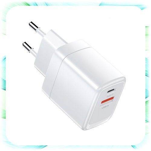 ŁADOWARKA SIECIOWA KOSTKA 2 Wejścia USB + TYP-C USB-C do Telefonu 25W biała na Arena.pl