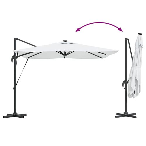 Parasol plażowy piaskowy 286 x 285 x 270 cm Aluminium na Arena.pl