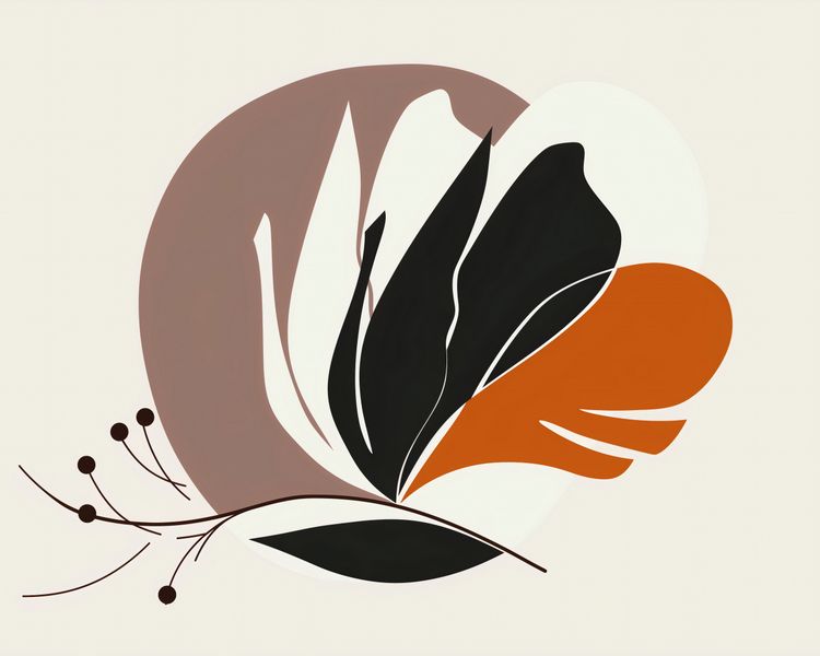 Plakat 50x40cm Elegancja Roślinna zdjęcie 1