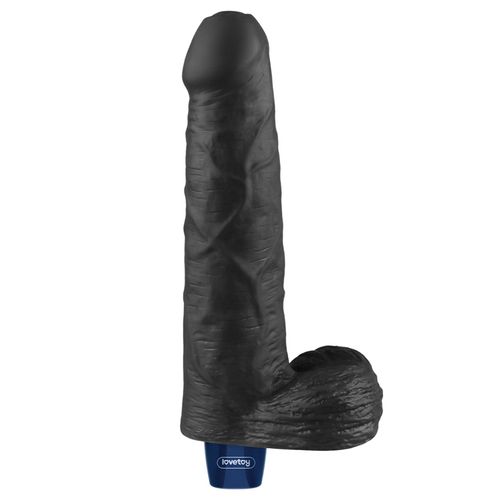 9" Real Softee Rechargeable Tpe Vibrating Dildo(Black) na Arena.pl