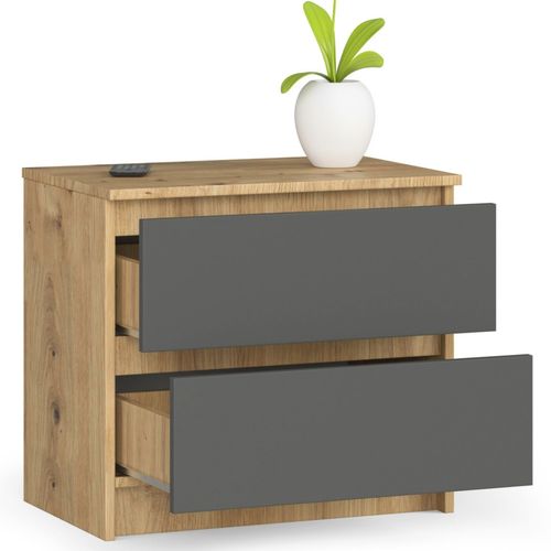KOMODA K60 2SZ CLP DĄB ARTISAN / SZARY na Arena.pl