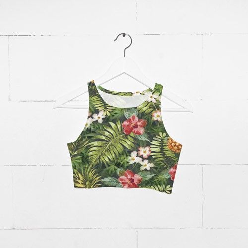 TOP CROP TROPICAL GREEN na Arena.pl