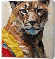 Obraz 90x100cm Papierowy Tygrys