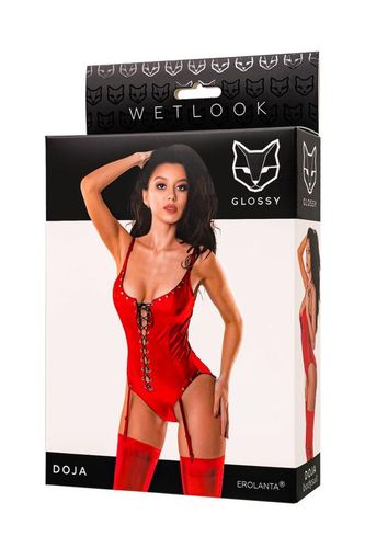 wetlook doja bodysuit   red m na Arena.pl