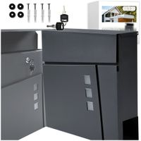 Skrzynka pocztowa na listy pocztę gazety geometryczna antracyt Hako