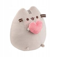 MASKOTKA PUSHEEN DLA DZIECKA Z SERCEM W ŁAPKACH 24cm PLUSZOWA PRZYTULANKA