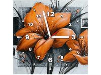 30X30CM ZEGAR MAKOWY DUET NR 2 OBRAZ DREWNO