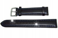 PASEK SKÓRZANY CONDOR 338R.05.20.W 20mm CZARNY NIEBIESKIE OBSZYCIA UNISEX