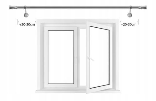 KARNISZ PODWÓJNY 200 CM 19+19 MM SUN METALOWY 3 KOLORY RENA na Arena.pl