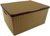 KOSZYK KOSZ PLASTIKOWY Z POKRYWKĄ 42,5x34,5x20 cm