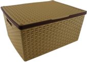 KOSZYK KOSZ PLASTIKOWY Z POKRYWKĄ 42,5x34,5x20 cm