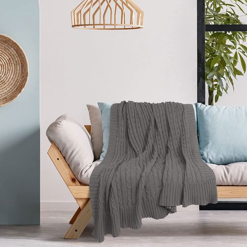 Koc WARKOCZ CZYSTA BAWEŁNA 160cm STYL SKANDYNAWSKI na Arena.pl