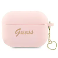 Etui Guess Silicone Charm Heart Collection na AirPods Pro 2 - różowe