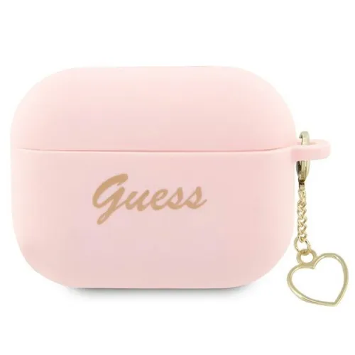 Etui Guess Silicone Charm Heart Collection na AirPods Pro 2 - różowe na Arena.pl
