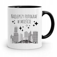 Kubek Czarny Dla Fotografa Najlepszy W Mieście Z Nadrukiem Ze Zdjęciem