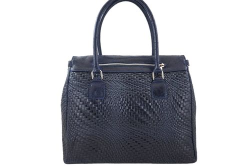 Elegancka torebka do pracy - Granatowa na Arena.pl