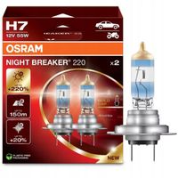 Osram żarówki H7 Night Breaker +220% do +150m +20% bielsze światło NOWOŚĆ