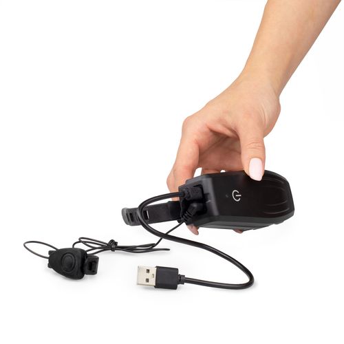 Lampka Rowerowa Z Klaksonem Latarka Na Kierownicę Biała na Arena.pl