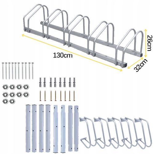 STOJAK NA ROWERY 5 Stanowisk 5 Rowerów Rowerowy Rower Uchwyt Parking Ocynk na Arena.pl
