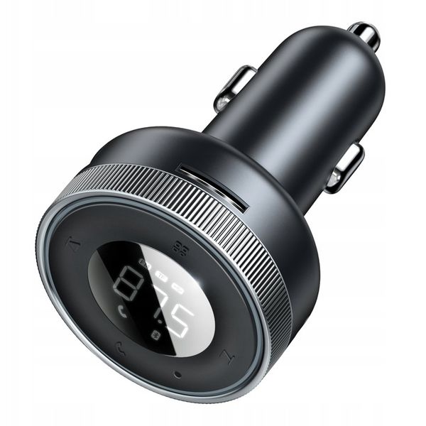 BASEUS TRANSMITER FM BLUETOOTH ŁADOWARKA SAMOCHODOWA USB 2.4A PD TF AUX zdjęcie 2