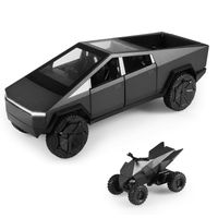 METALOWY MODEL SAMOCHODU TESLA CYBERTRUCK Z QUADEM 1:24 DŹWIĘK LED PREZENT