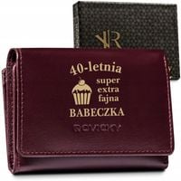 Damski portfel na urodziny prezent z grawerem TWÓJ TEKST personalizowany